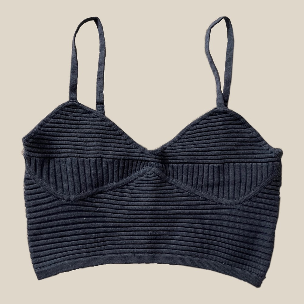 Aerie Blue Ribbed Tank